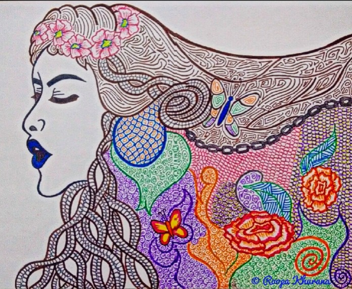 Painting-doodle-let loose-colorful-women-mind